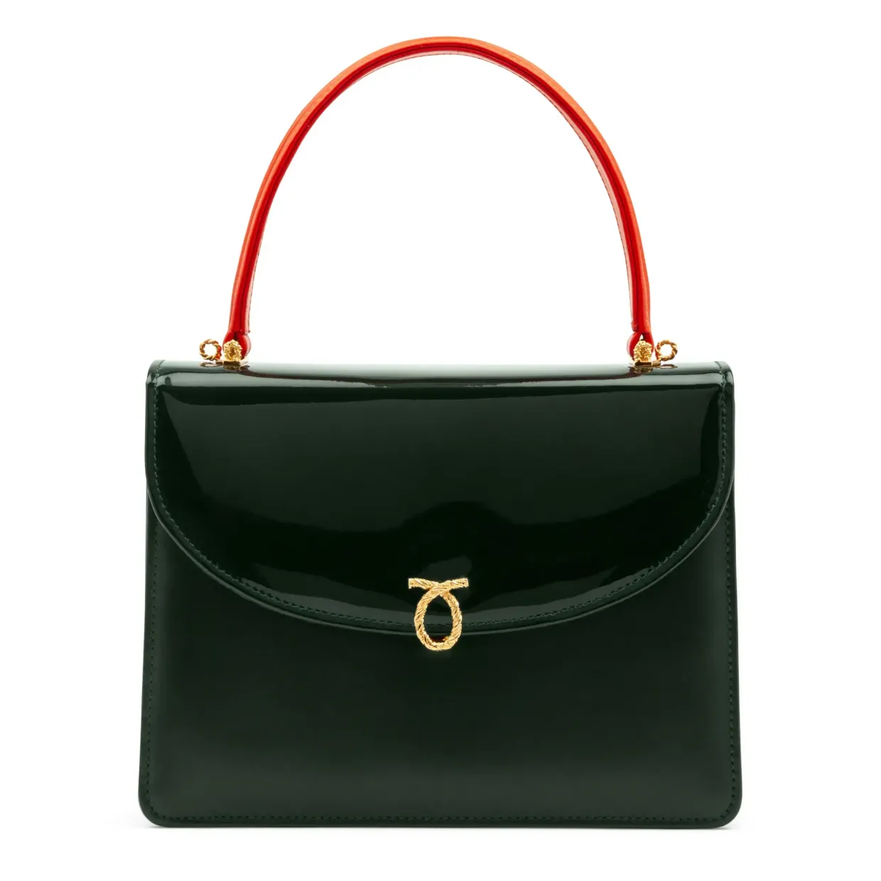 Bellini - Forest Green / Dark Green (Patent) / Tangerine