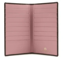 Breast pocket sixteen credit card wallet – Cuban Brown / Dusky Rose