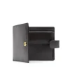 Coin purse wallet with tab closure – Ebony Black