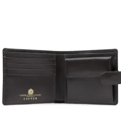 Coin purse wallet with tab closure – Ebony Black