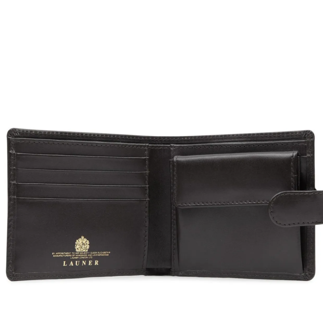Coin purse wallet with tab closure – Ebony Black