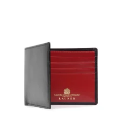 Eight credit card wallet – Ebony Black / Scarlet
