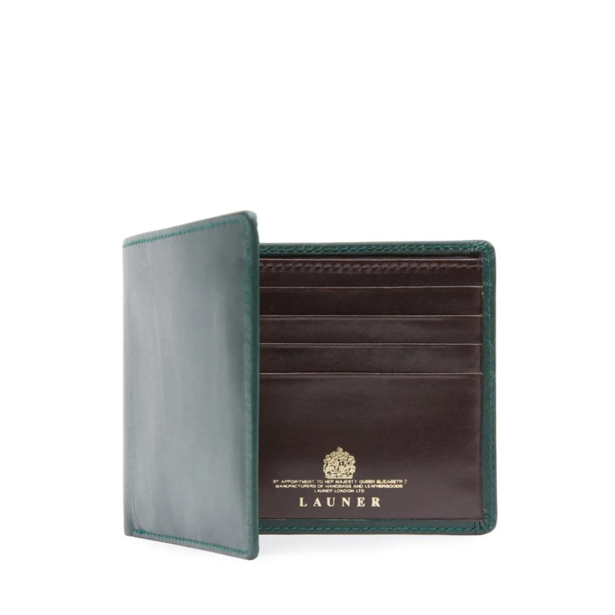 Eight credit card wallet – Forest Green / Dark Brown