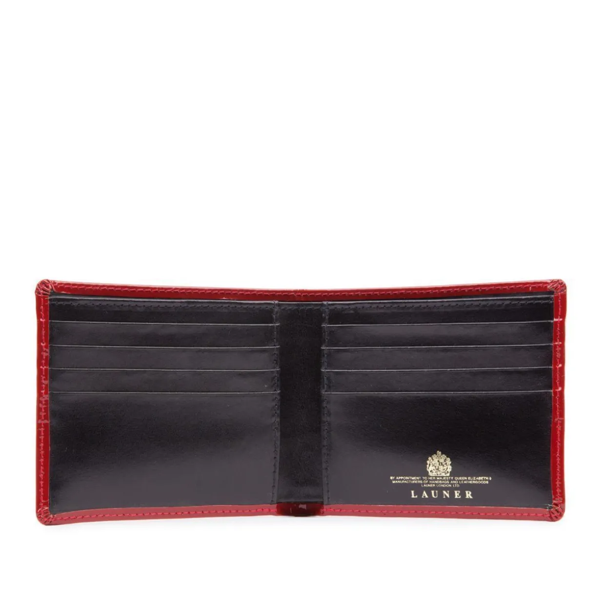 Eight credit card wallet – Red (Patent) / Black