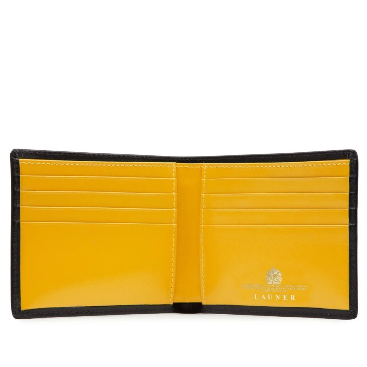 Eight credit card wallet – Ebony Black / Chrome Yellow