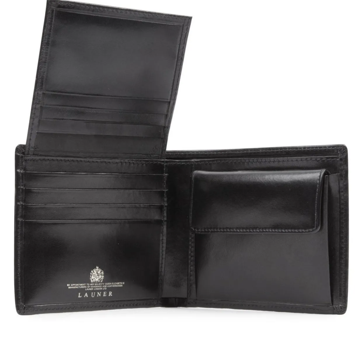 Eight credit card wallet with coin purse – Ebony Black