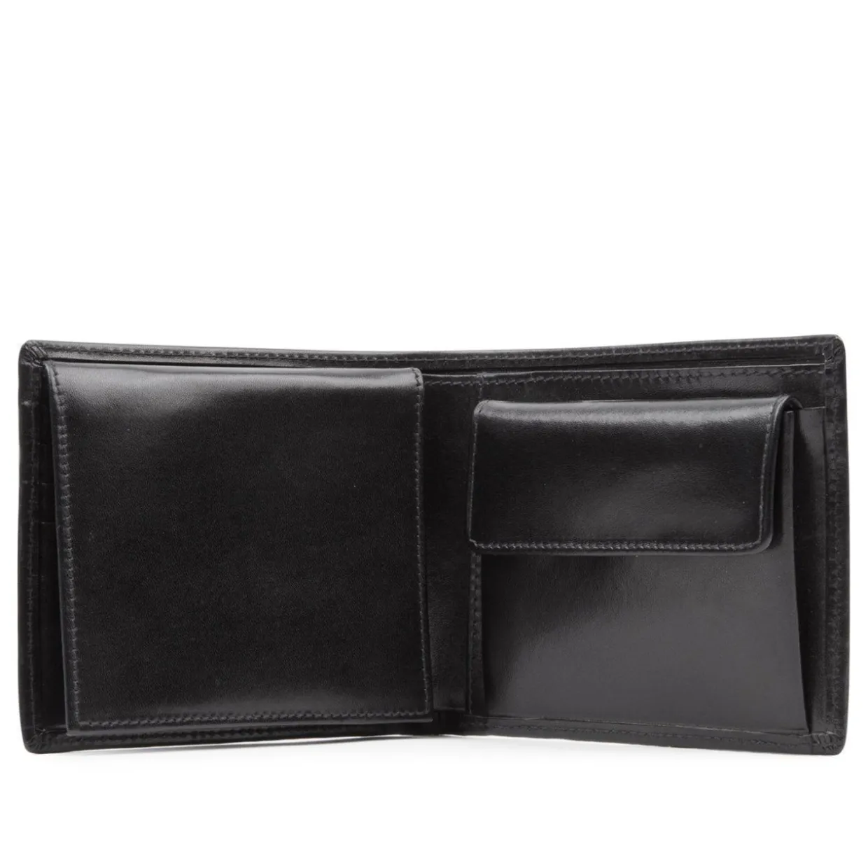 Eight credit card wallet with coin purse – Ebony Black