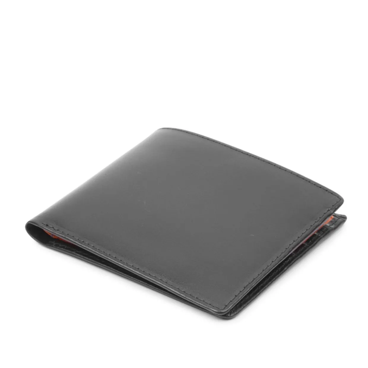Eight credit card wallet – Ebony Black / Tangerine