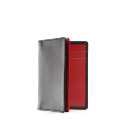 Four card holder – Ebony Black / Scarlet
