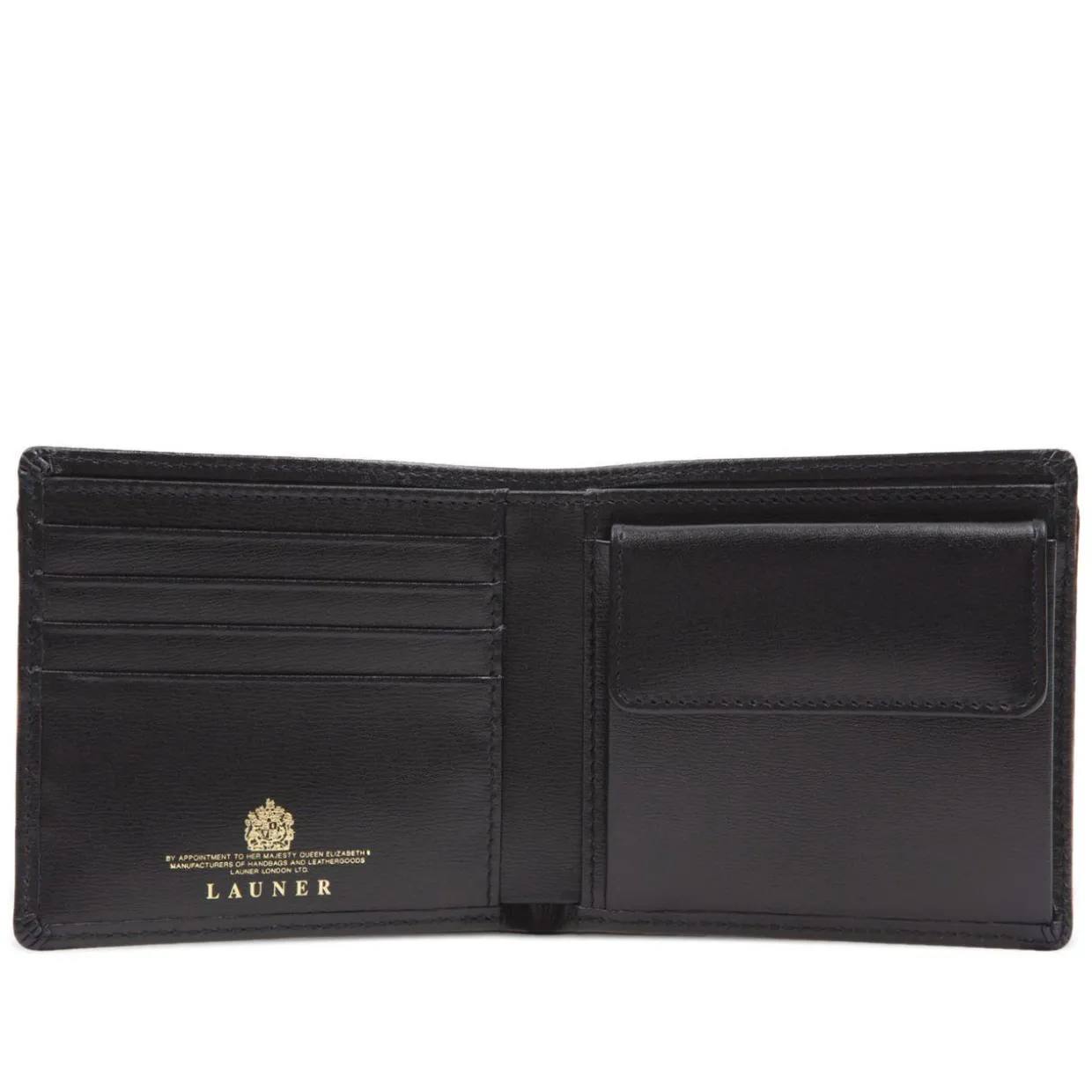 Four credit card wallet with coin purse – Ebony Black