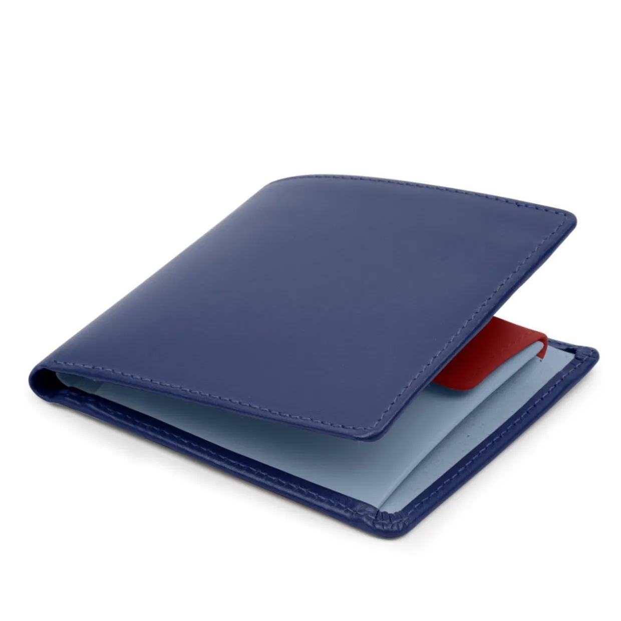 Four credit card wallet with coin purse – Royal Blue / Cloud Blue / Scarlet