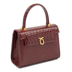 Judi - Burgundy Croc Effect