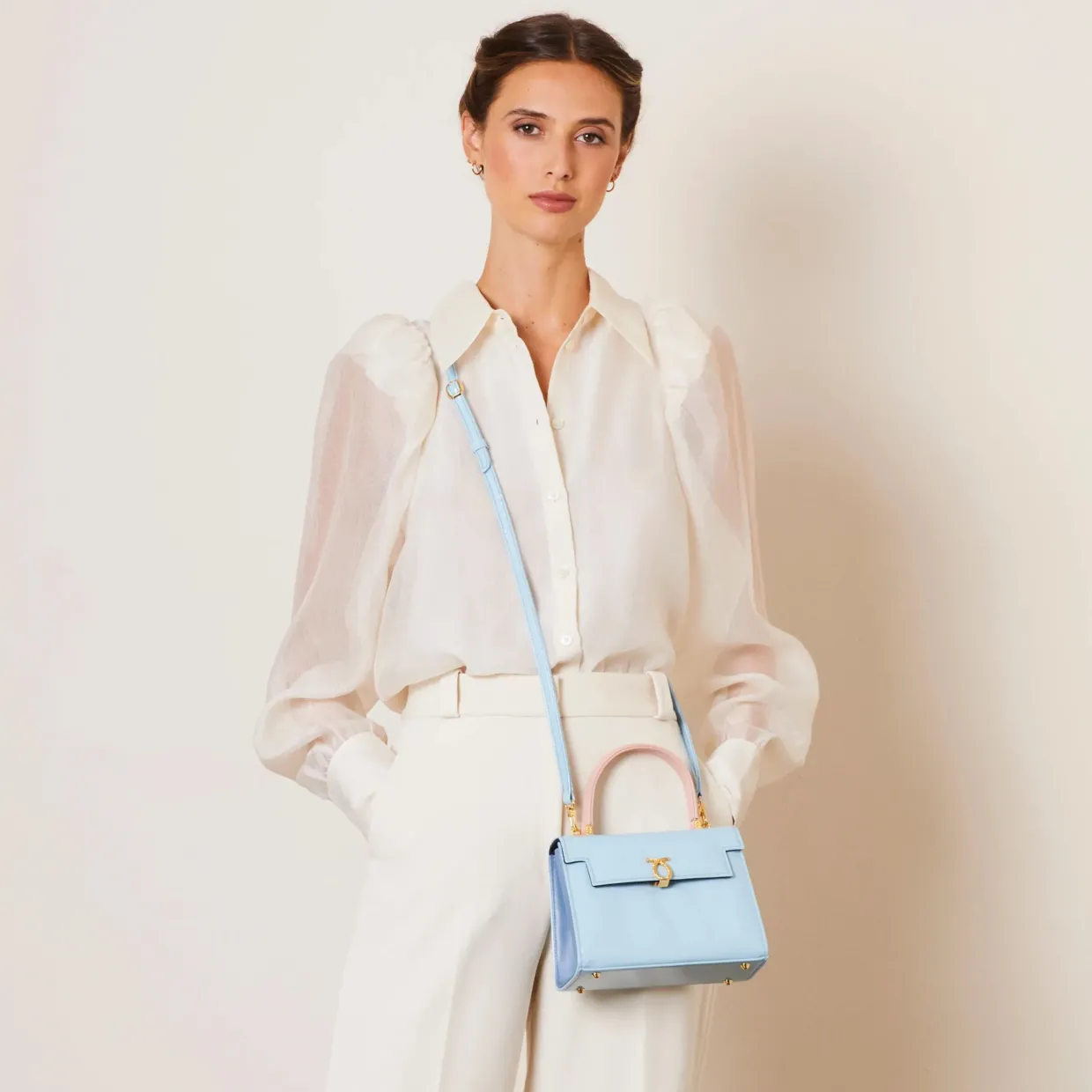 Judi – Charleston Blue / Powder Pink / Sky Blue Pale (Patent)