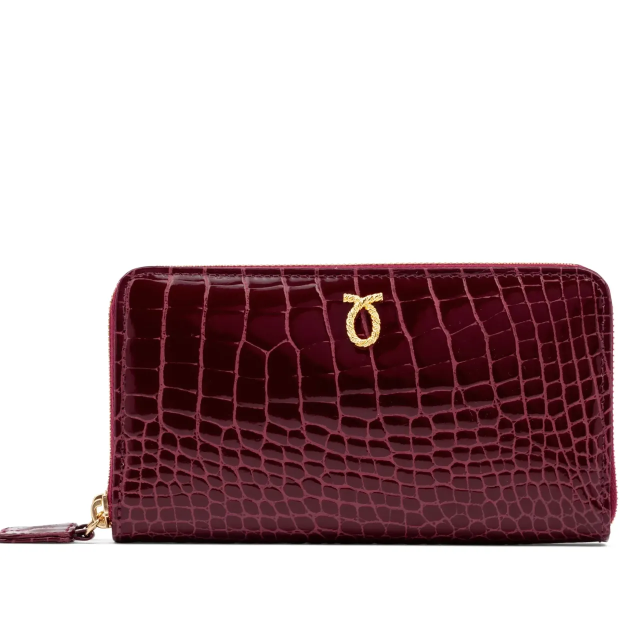 Lily – Burgundy Croc Effect / Bone White