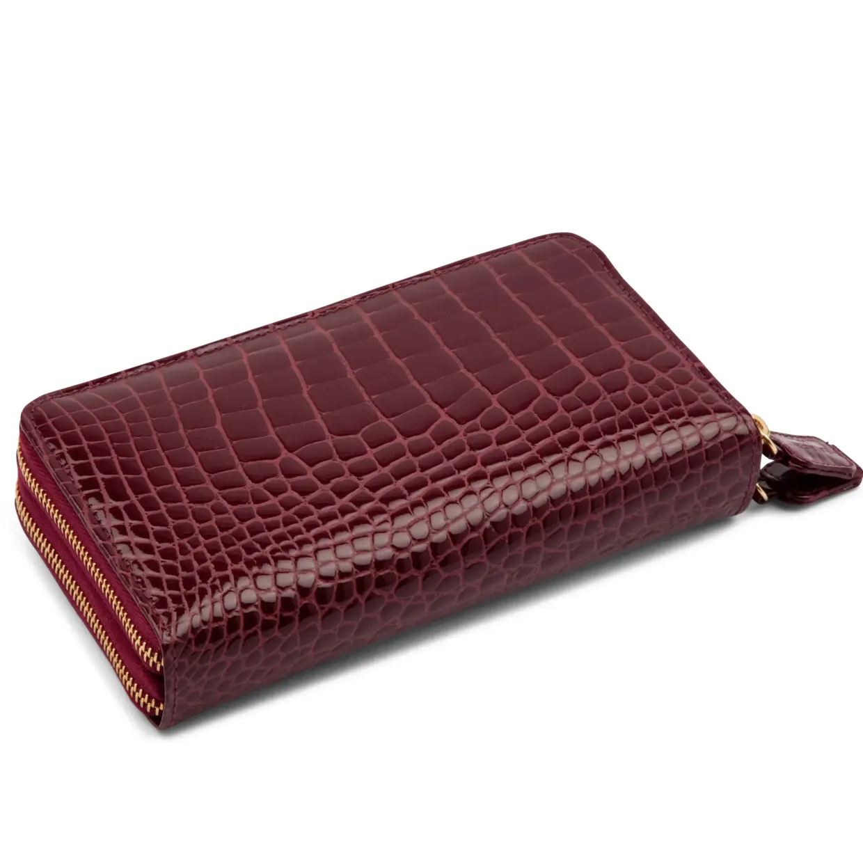 Lily – Burgundy Croc Effect / Bone White