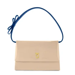 Lucia – Beige (Patent) / Royal Blue