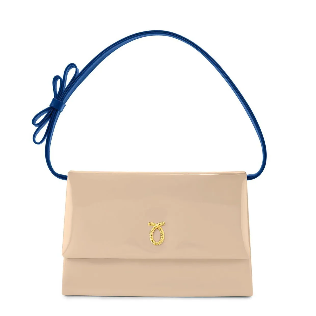 Lucia – Beige (Patent) / Royal Blue