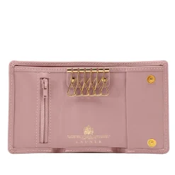 Six-Hook Key Case with Zip – Dusky Rose