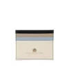 Slim six credit card holder — Taupe / Multi-colour