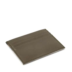 Slim six credit card holder — Taupe / Multi-colour