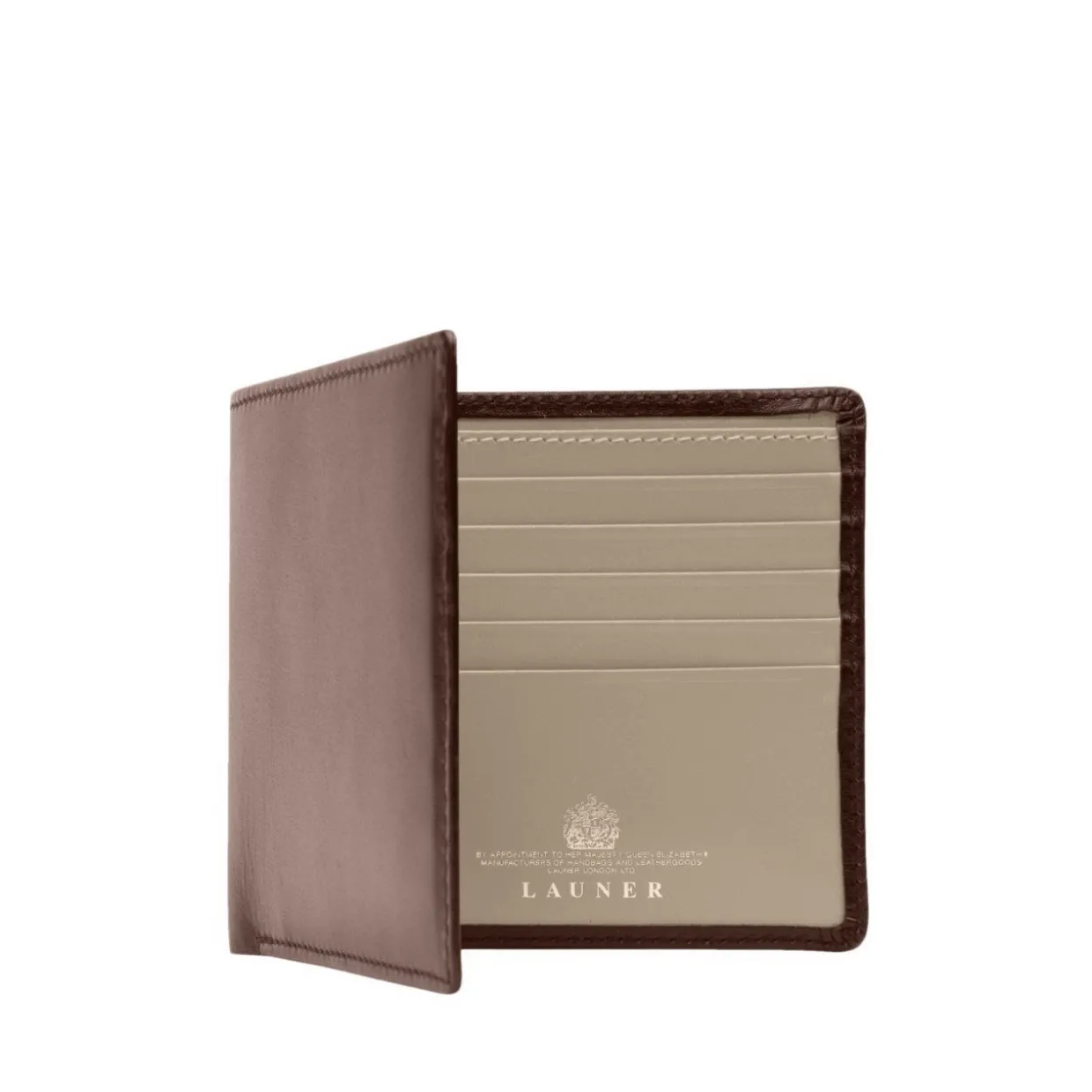 Ten credit card wallet – Buttermilk / Bark Brown
