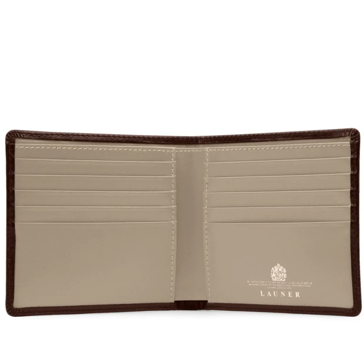 Ten credit card wallet – Buttermilk / Bark Brown