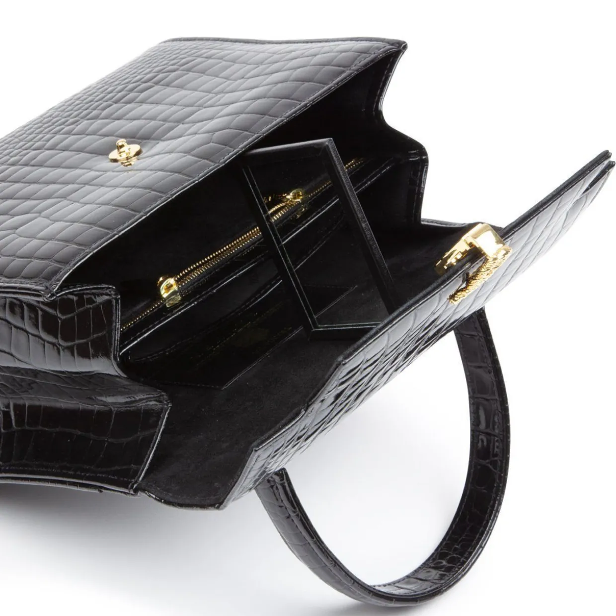 Traviata – Black Croc Effect