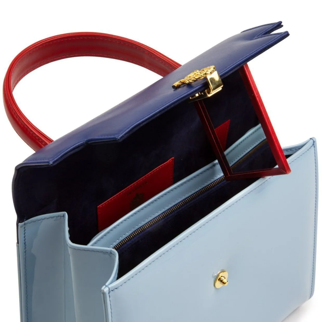 Traviata – Royal Blue / Scarlet / Sky Blue Pale (patent)