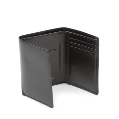 Trifold seven credit card wallet – Ebony Black