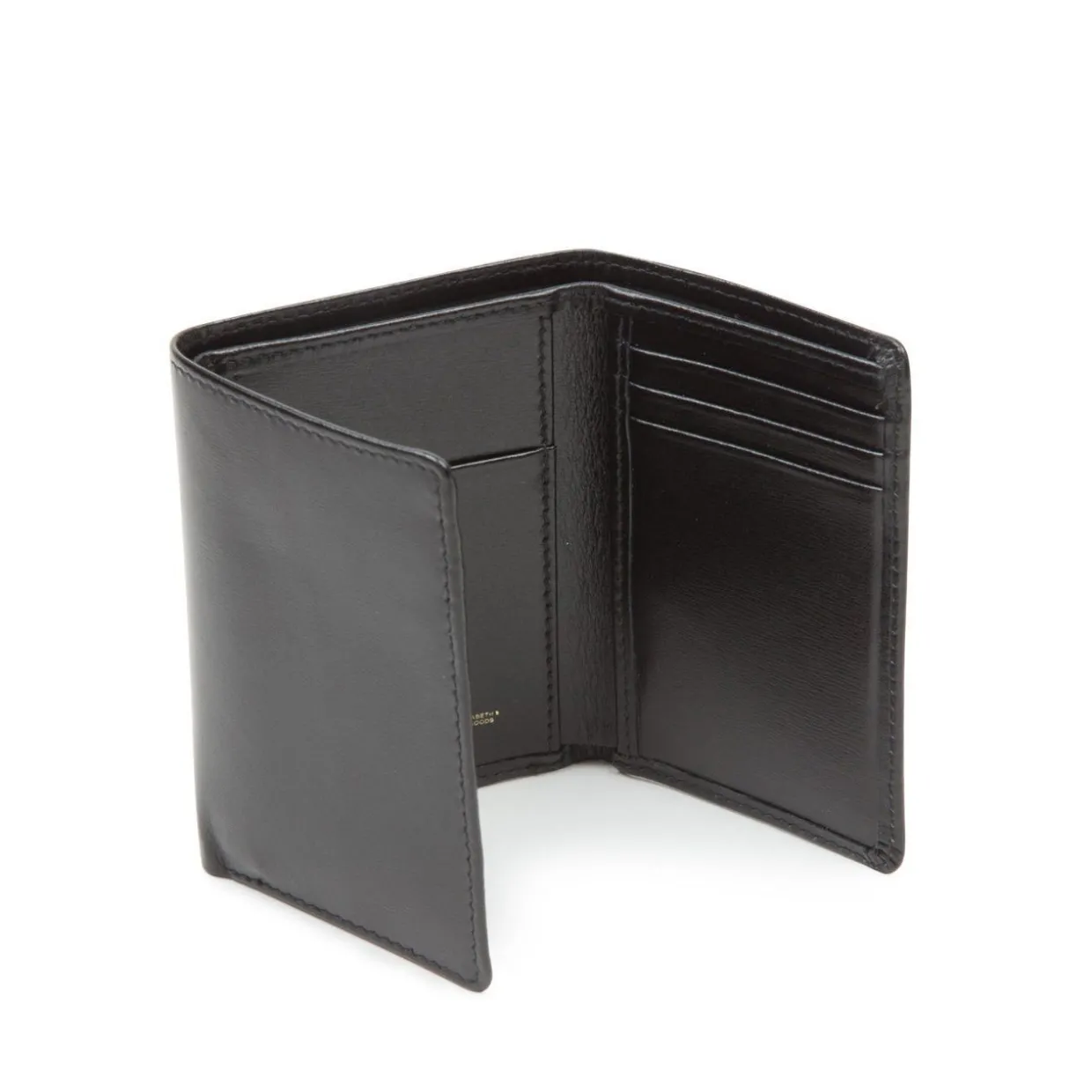 Trifold seven credit card wallet – Ebony Black