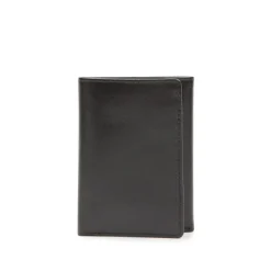 Trifold seven credit card wallet – Ebony Black / Scarlet