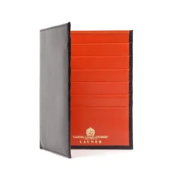 Twelve credit card hip wallet – Ebony Black / Tangerine